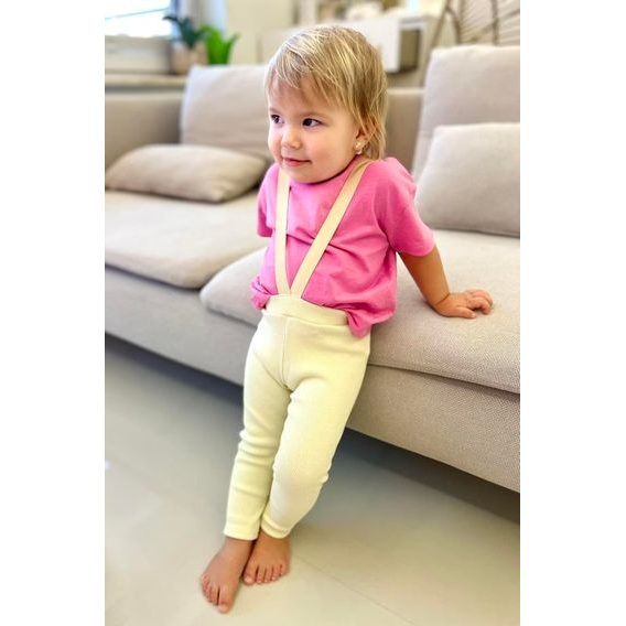 Bunnykids Legíny s kšandami VANILKOVÁ
