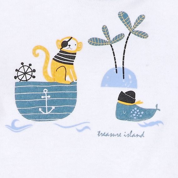 NINI Body krátký rukáv Pirates BÍLÉ