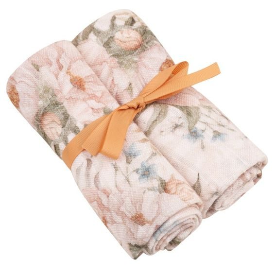 Samiboo Bambusové mušelínové pleny Silver Plus 2ks (50x50cm) PEONIE CREAM