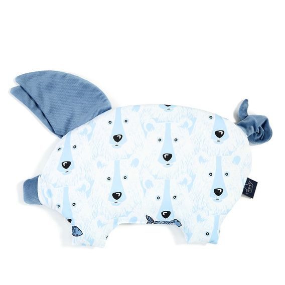 La Millou Polštářek Sleepy Pig Velvet/Cotton - ARCTIC BEAR FAMILY & DENIM