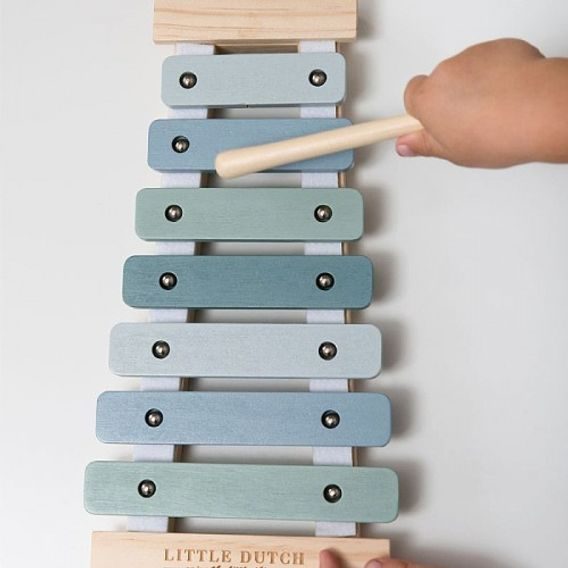 Little Dutch Dřevěný dětský xylofon - ADVENTURE BLUE