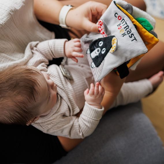 BabyOno Kontrastní senzorická knížka MYŠKA