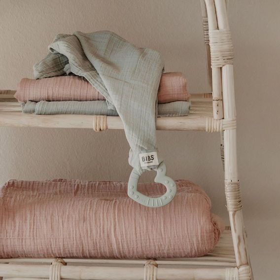 BIBS Mušelínové plenky 2ks BIO bavlna BABY BLUE
