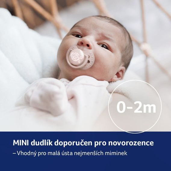 LOVI Dudlík 0-2m silikon dynamický Baby Shower 2ks GIRL