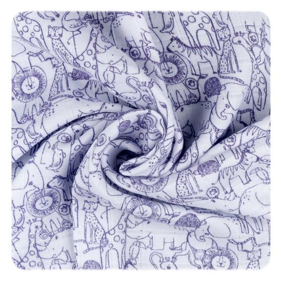 Kikko Bambusové pleny XKKO®BMB 70x70cm Safari LAVENDER AURA MIX