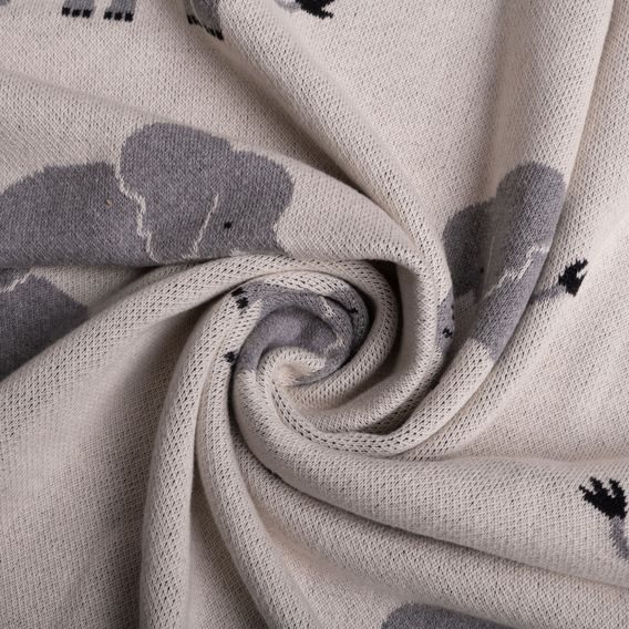 BabyMatex Pletená deka Rainbow (80x100) SLONI