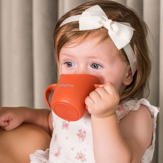 BabyOno Ergonomický hrneček Flow TYRKYSOVÝ