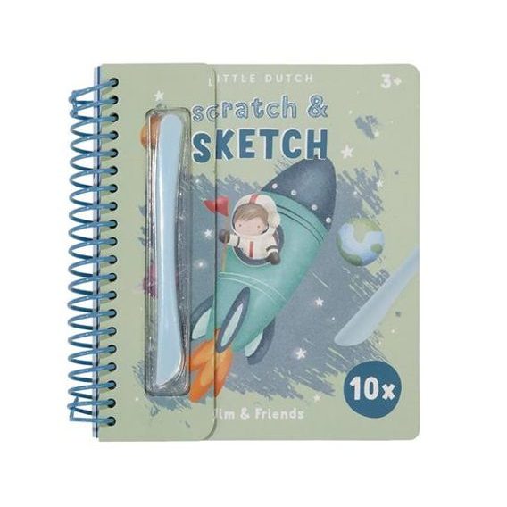 Little Dutch Kniha stírací Jim & Friends