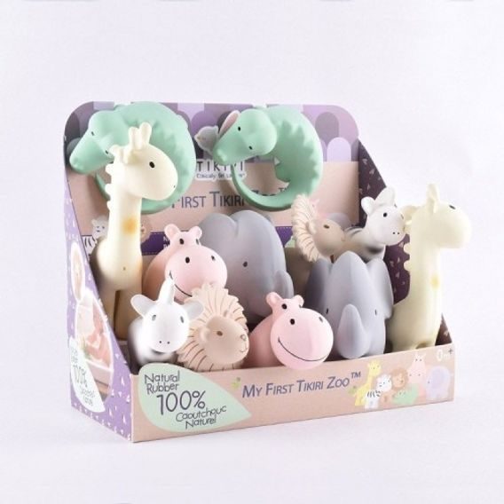 Tikiri Safari Chrastítko/kousátko z přírodní gumy KROKODÝL NEW