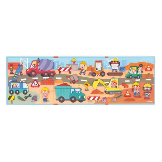 Janod Magnetická kniha Magnetistories NA STAVBĚ