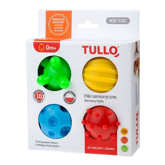 Tullo Senzorické míčky 4ks Colours