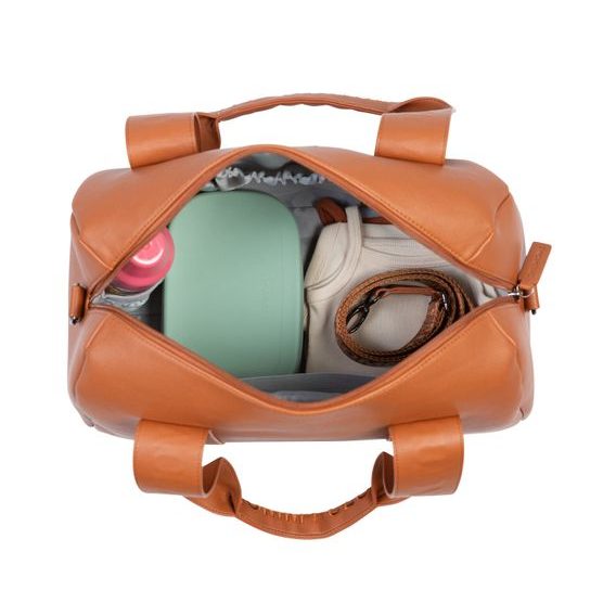 Childhome Přebalovací taška Mommy Club Signature Vegan Leather Brown