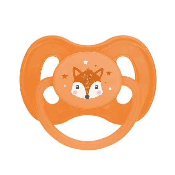 Canpol babies Dudlík kaučukový třešinka 6-18m Cute Animals ORANŽOVÝ