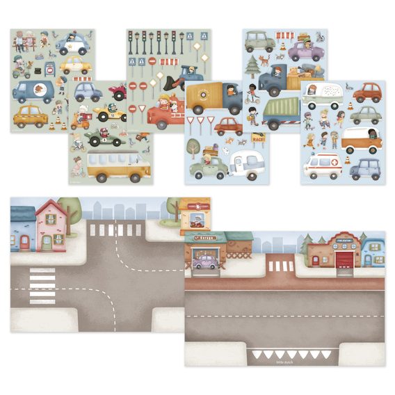 Little Dutch Sada se samolepkami Jim Doprava