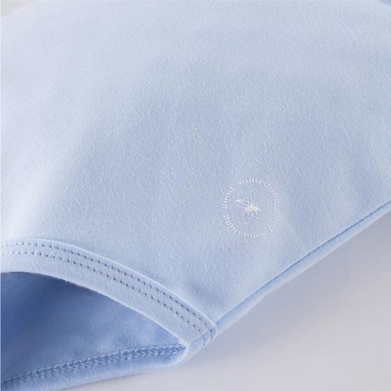 Eevi Body krátký rukáv s volánkem Botanic SVĚTLE MODRÉ