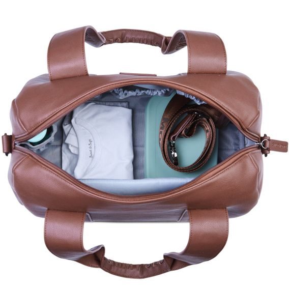 Childhome Přebalovací taška Mommy Club Signature Vegan Leather Dark Brown