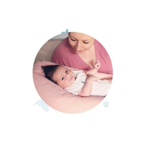Ceba Multifunkční těhotenský a kojící polštář Cebuška Physio DUO jersey - ROZETY