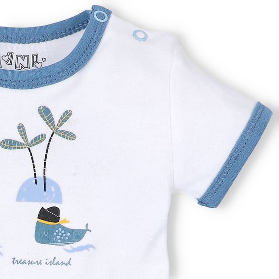 NINI Body krátký rukáv Pirates BÍLÉ