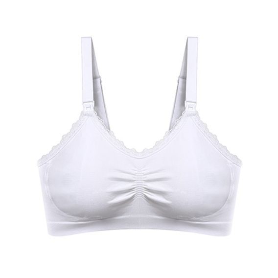 BabyOno Kojící podprsenka BÍLÁ s krajkou 75-80C