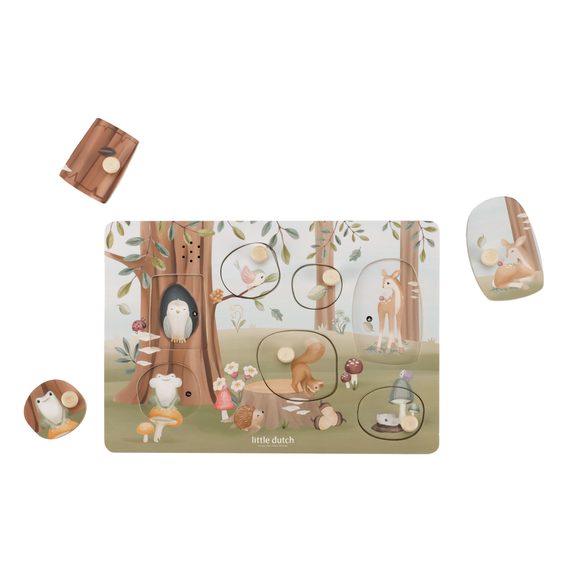 Little Dutch Puzzle se zvuky Forest Friends