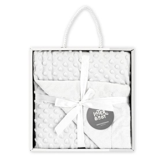 Interbaby Deka extra měkká Kuličky BÍLÁ