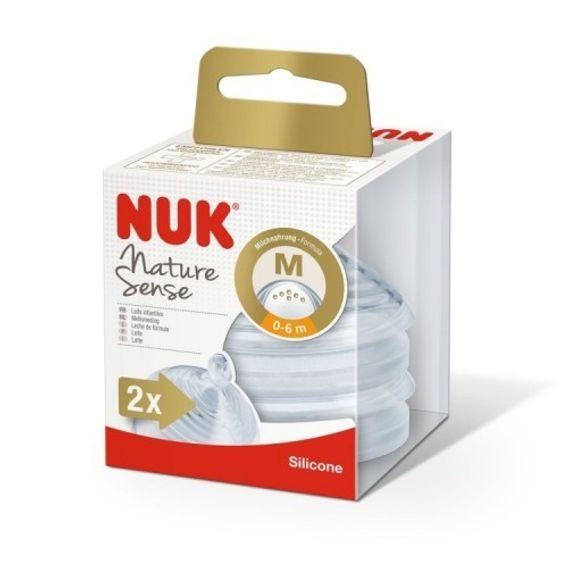 NUK Nature Sense savička V1(0-6m)/průtok M (2ks)