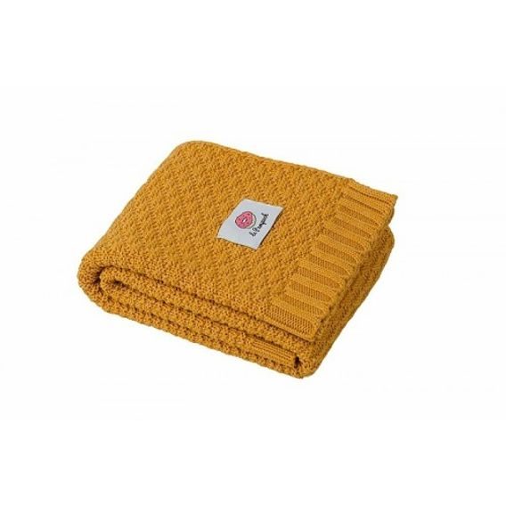 Le Pampuch Pletená dětská deka Bamboo/Cotton MUSTARD