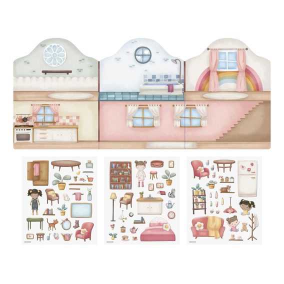 Little Dutch Sada s přemístitelnými samolepkami Rosa Dům
