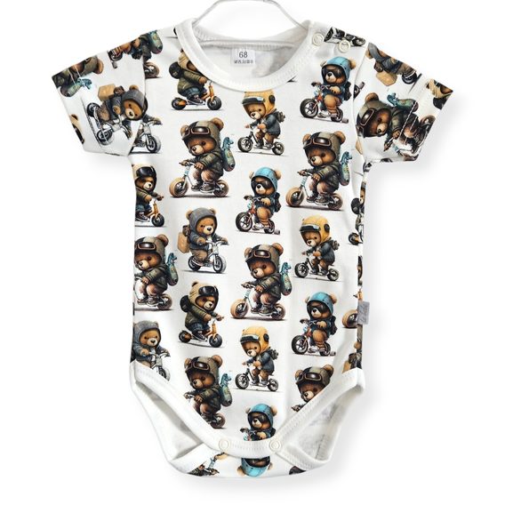 Le Bebe Body krátký rukáv Méďa biker