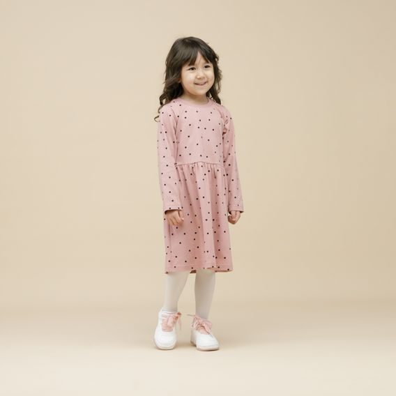 PINOKIO Šaty Tres Bien puntíky STARORŮŽOVÁ