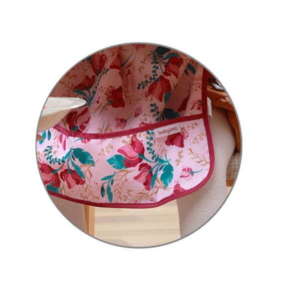 BabyOno Bryndák s rukávy omyvatelný 24m+ FLORAL