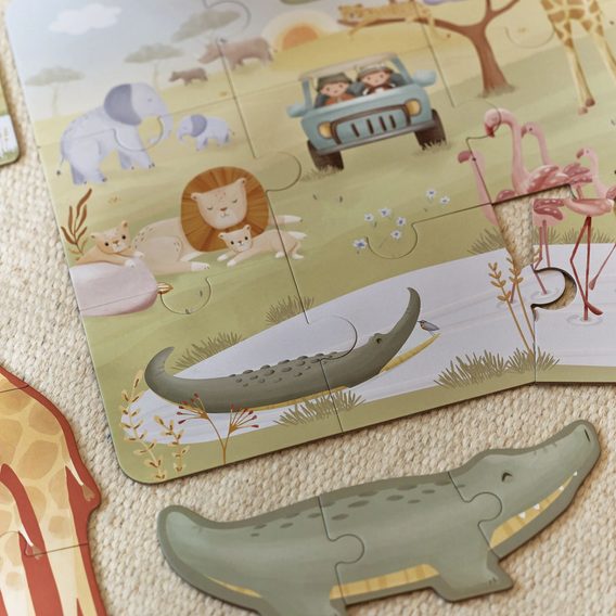 Little Dutch Puzzle 6v1 Safari Friends