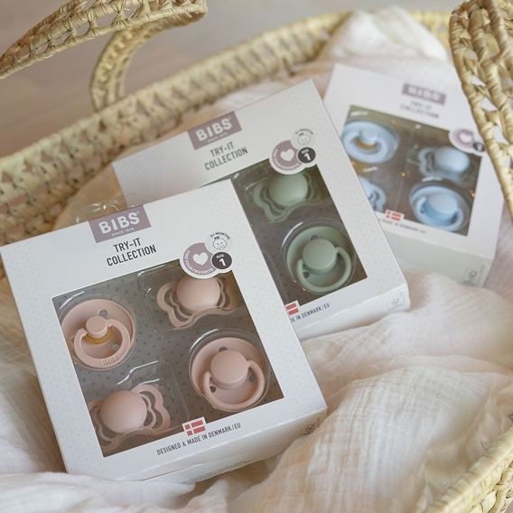 BIBS Set dudlíků Try It Collection BLUSH