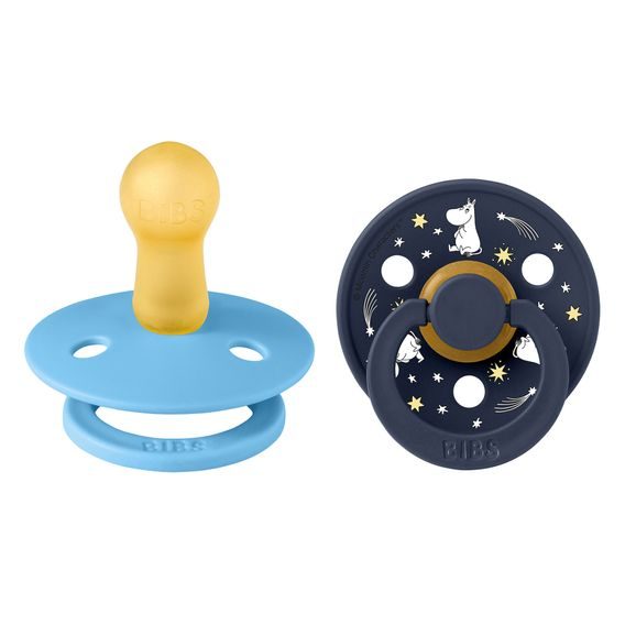 BIBS Moomin Dudlíky kaučuk kulaté 6-18m 2ks Good Night Breeze Mix