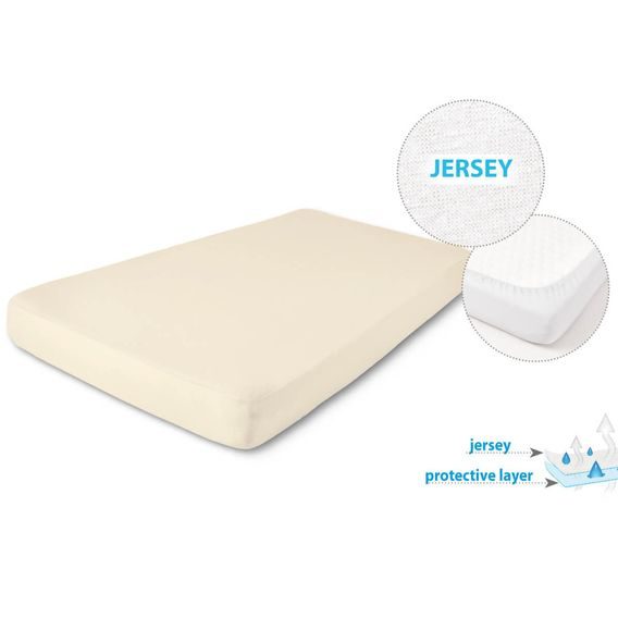 BabyMatex Nepromokavé jersey prostěradlo 140x70cm KRÉMOVÉ