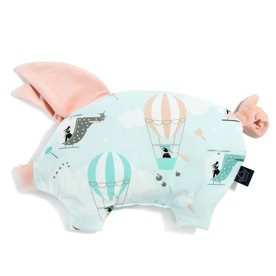 La Millou Polštářek Sleepy Pig Velvet - MISS CLOUDY & POWDER PINK