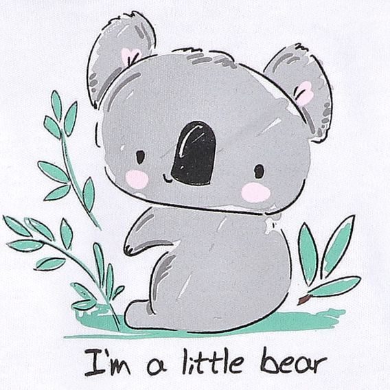 NINI Body dlouhý rukáv Koala BÍLÉ