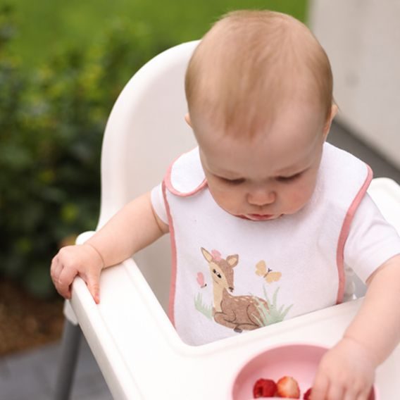 BabyOno Bryndák froté 6m+ RŮŽOVÝ