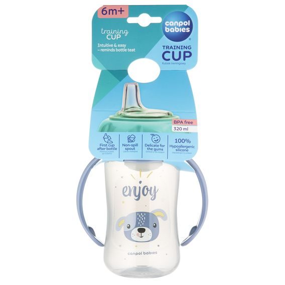 Canpol babies Tréninkový hrníček Cute Animals 320ml (6m+) - PES