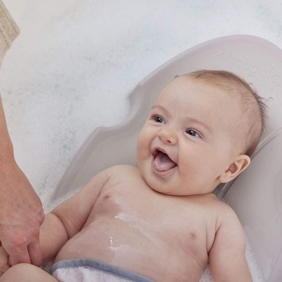 SHNUGGLE Lehátko do vany White/Grey