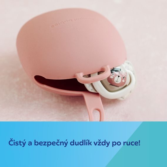 Canpol babies Silikonové pouzdro na dudlík RŮŽOVÁ