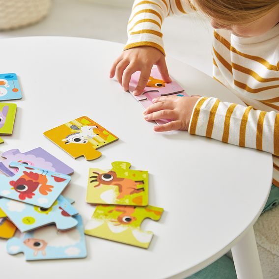 Janod Puzzle Duonimo Zvířátka 24 ks - Najdi mláďátka