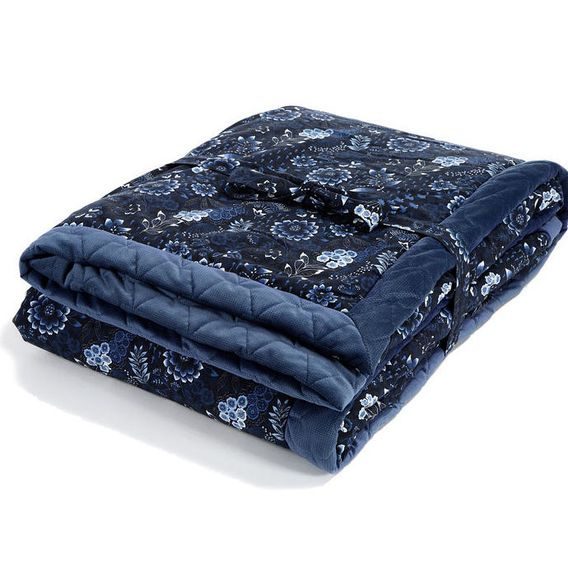 La Millou Luxusní deka Velvet-Cotton s výplní vel.XL, FROZEN - HARVARD BLUE