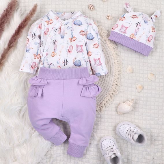 NINI Zavinovací body dlouhý rukáv Ocean Girl MOŘSKÁ ZVÍŘÁTKA