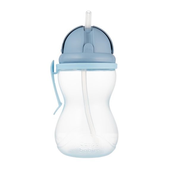 Canpol babies Sportovní láhev s brčkem 370ml (12m+) MODRÁ