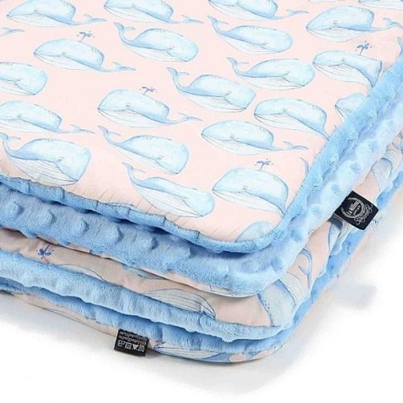 La Millou Luxusní dětská deka s výplní vel.L, WHITE MOBY - SKY