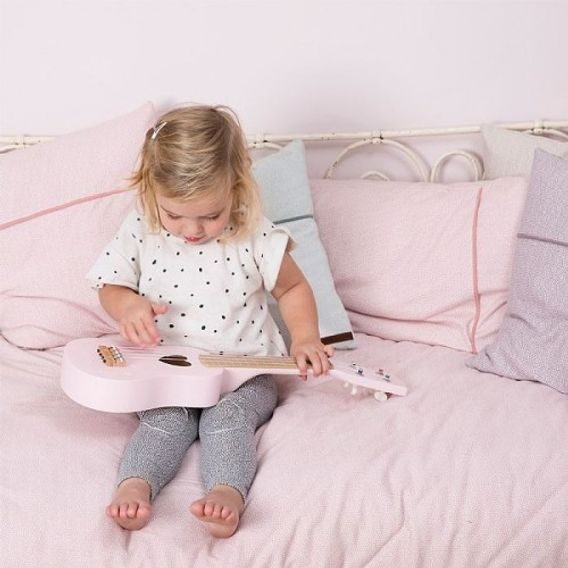 Little Dutch Dřevěná dětská kytara - ADVENTURE PINK