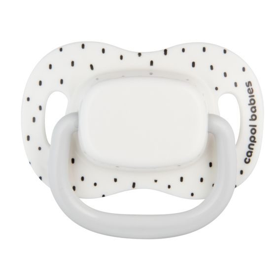 Canpol babies Dudlík 18m+ silikon symetrický 2ks BabiesBoo BÍLÝ
