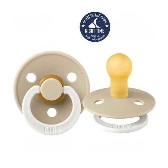 BIBS Colour Night dudlík kaučuk kulatý 6-18m VANILLA