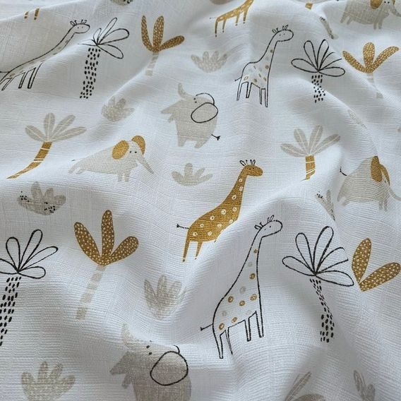 PREM Bavlněná plena 70x70cm Sloni a Palmy NEW